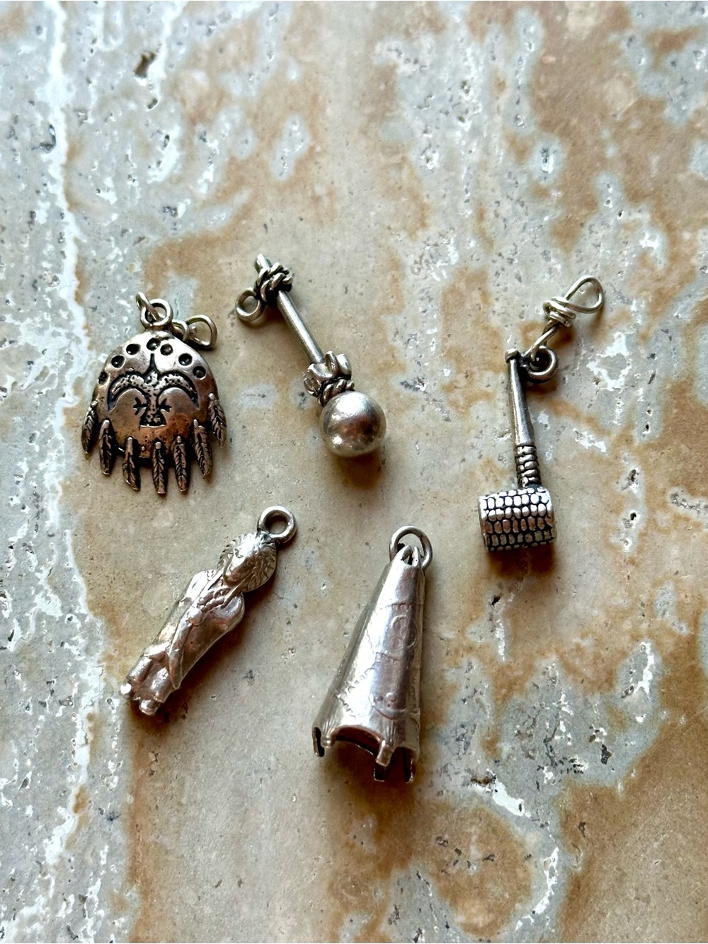 Vintage Sterling Silver Native American Charm Lot